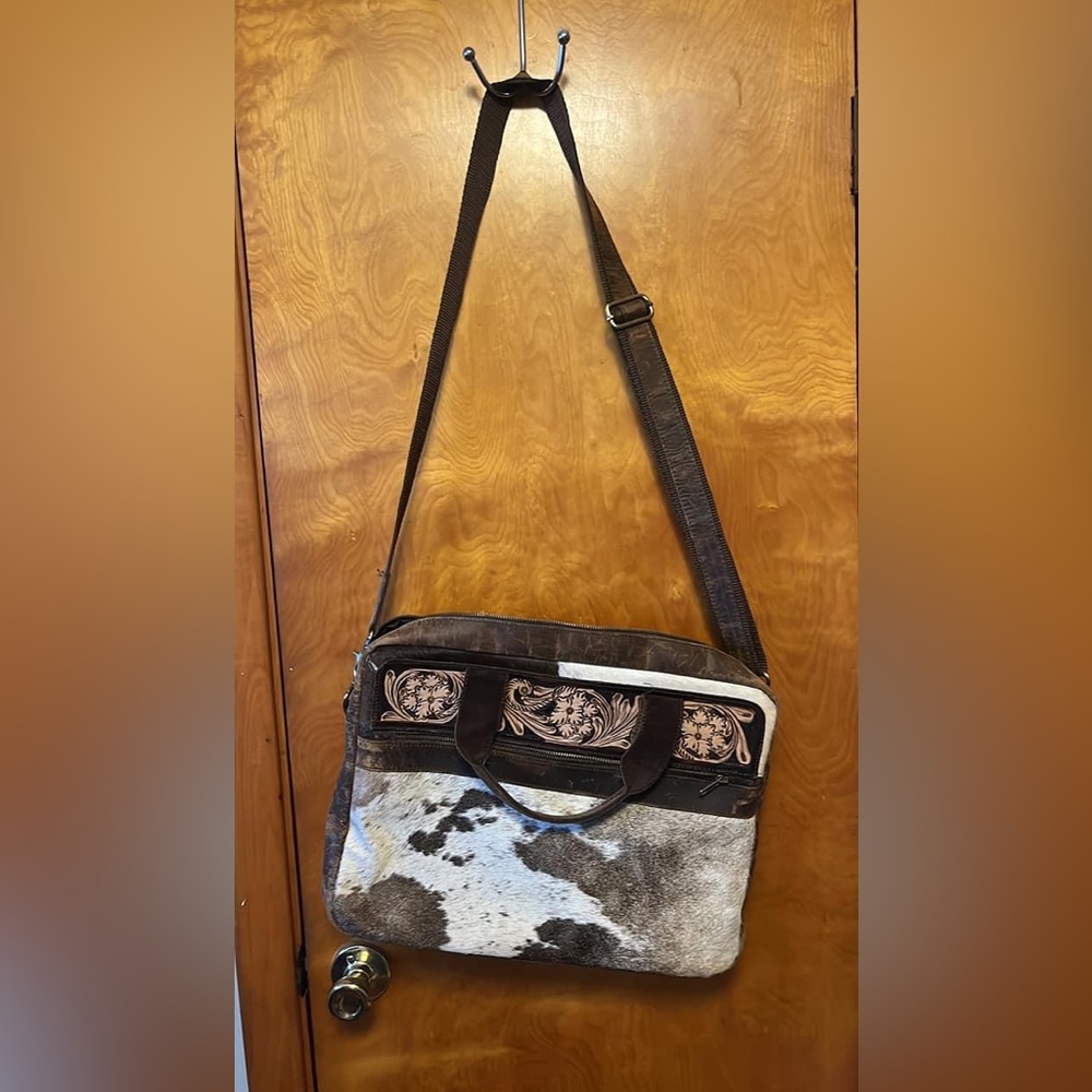 Genuine Cowhide & Leather Laptop Bag